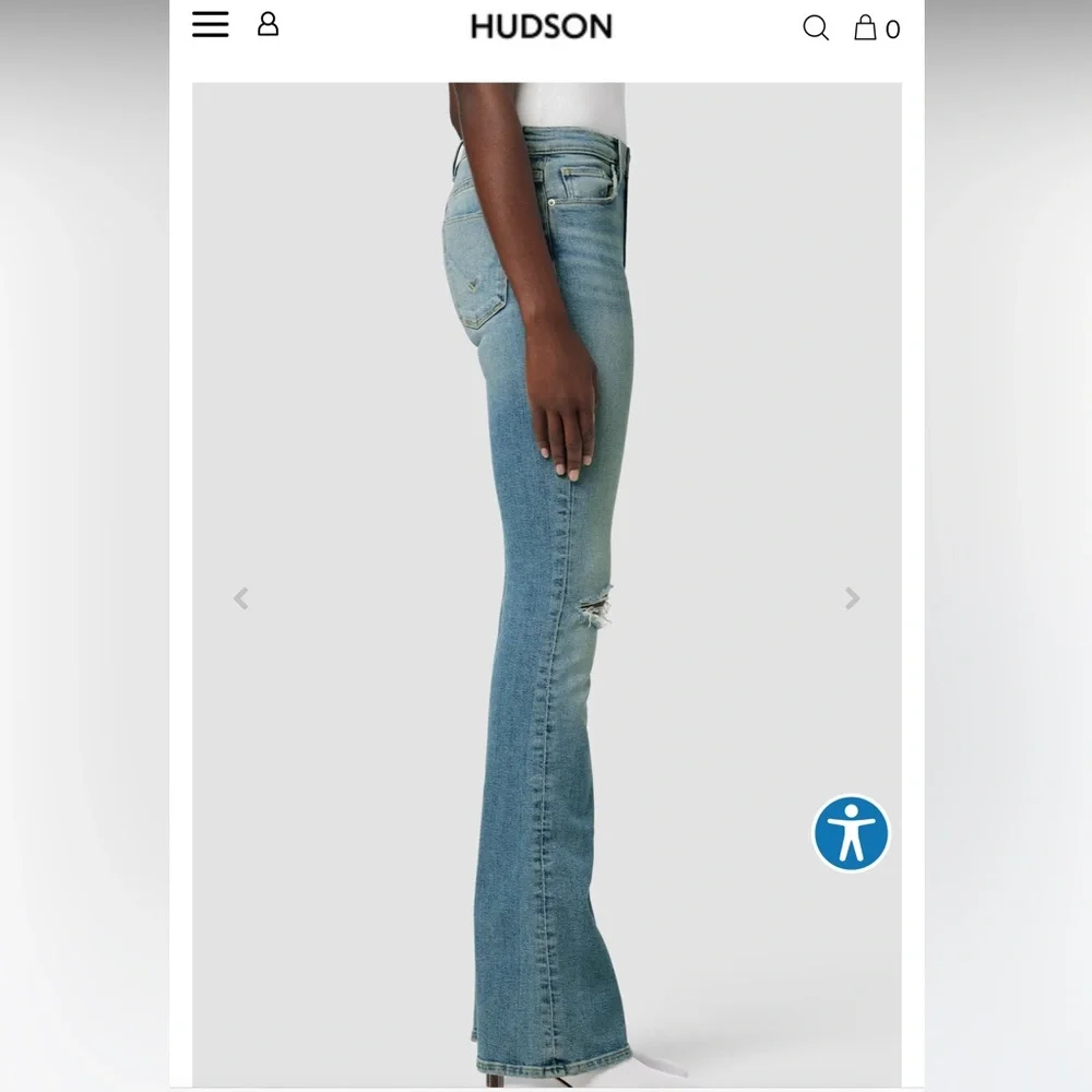 Hudson Barbara high rise bootcut Jean / color royalty sz 26 - Picture 5 of 9